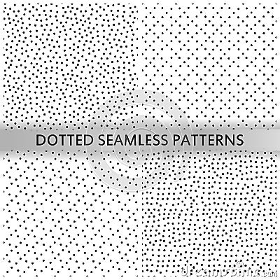 Seamless dotted patterns Vector Illustration