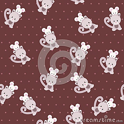Seamless dotted wallpaper Vector Illustration