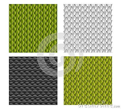 Seamless Durian and animal scale pattern Vector Illustration