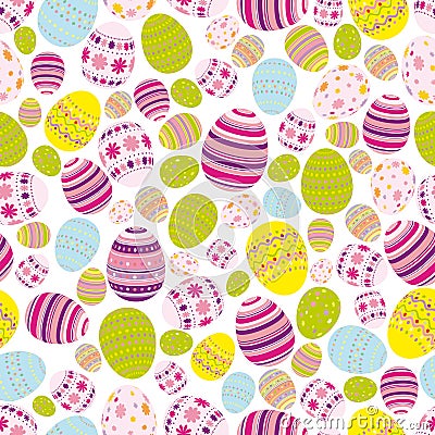 Seamless easter eggs background Vector Illustration