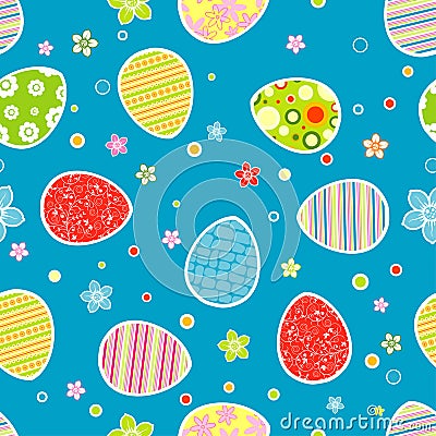 Seamless Easter pattern Vector Illustration