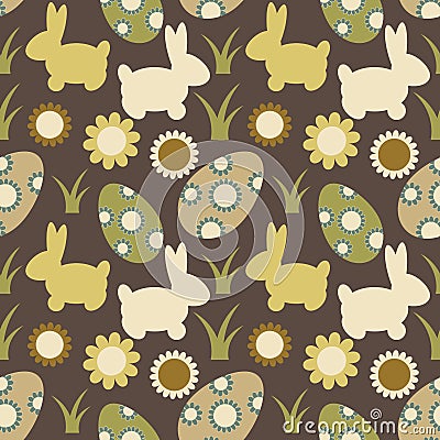 Seamless easter pattern Vector Illustration