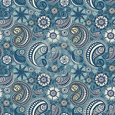 Seamless elegant paisley pattern Stock Photo