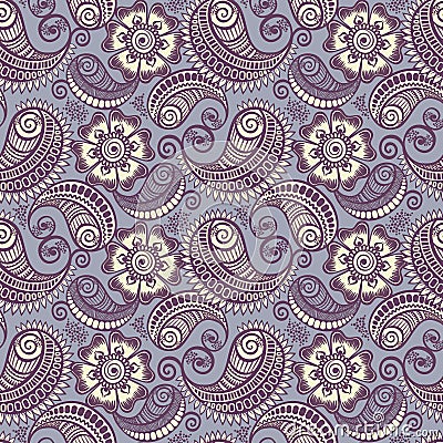 Seamless elegant paisley pattern Stock Photo