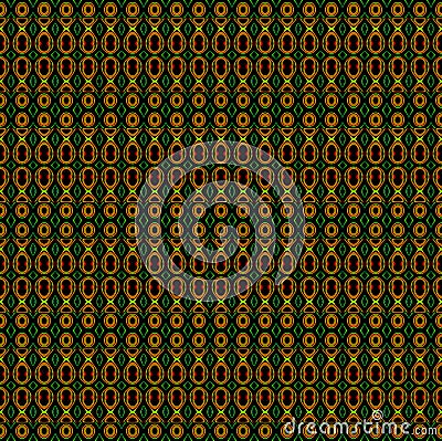 Seamless ellipses and circles pattern orange green brown Stock Photo