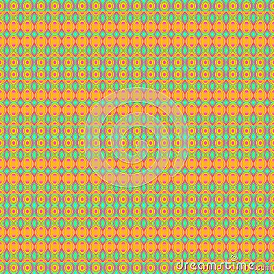 Seamless ellipses and circles pattern yellow orange green purple Stock Photo