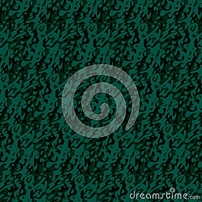 Seamless emerald green camouflage pattern Stock Photo