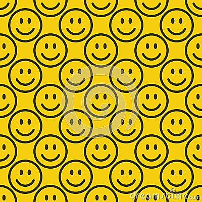 Seamless emoji pattern Vector Illustration