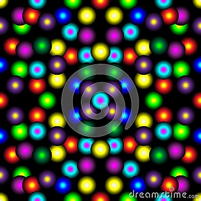 Seamless endless repeating bright ornament of multi-colored geometric shapes Stock Photo