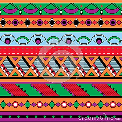 Seamless ethnic background Vector Illustration