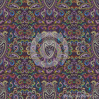 Seamless ethnic multicolor pattern . Vector background. Vector Illustration