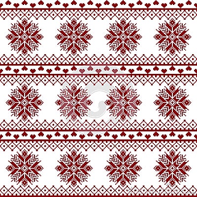 Seamless fabric. The occasion. Merry Christmas and happy New year. Pixels. Stock Photo