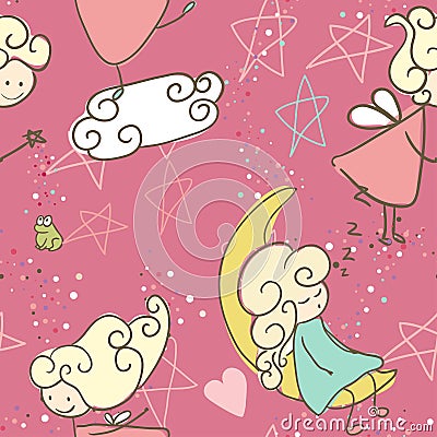 Seamless Fairy Vector Illustration