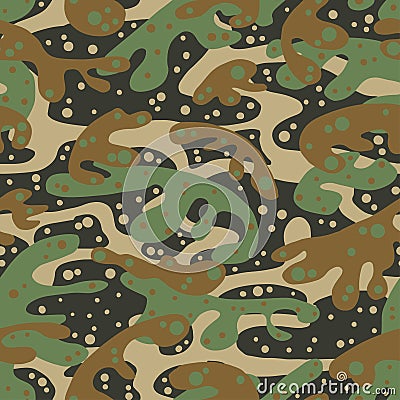 Seamless fashion textile camouflage pattern Vector Illustration