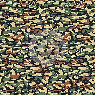 Seamless fashion textile camouflage pattern Vector Illustration