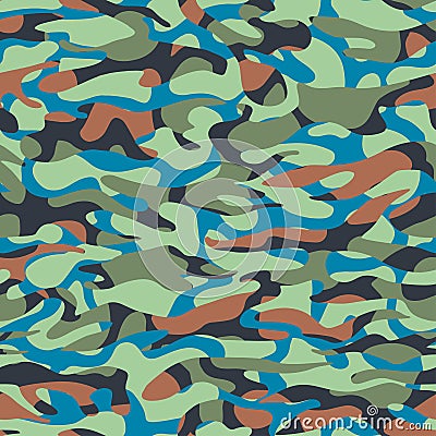 Seamless fashion textile camouflage pattern Vector Illustration