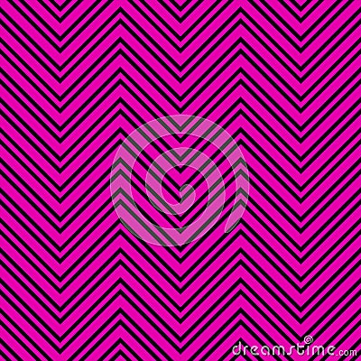 Seamless fashion zigzag pattern. Zigzag color lines. Colorful chevron pattern. Pink and black colors. Vector Illustration