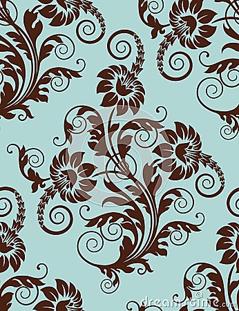 Seamless floral background. Vector Illustration