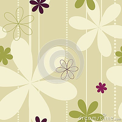 Seamless floral background Vector Illustration