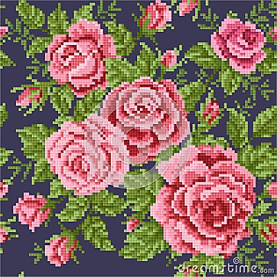 Seamless floral background Vector Illustration