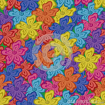 Seamless floral background Vector Illustration