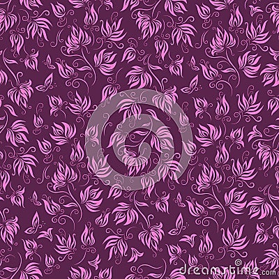 Seamless floral background pattern, vector Vector Illustration