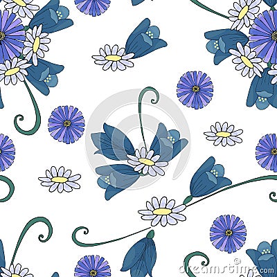 Seamless floral background Vector Illustration