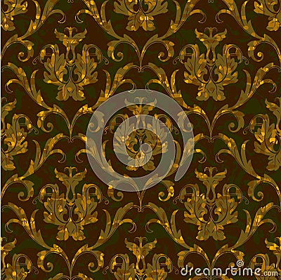 Seamless floral damask pattern background Vector Illustration