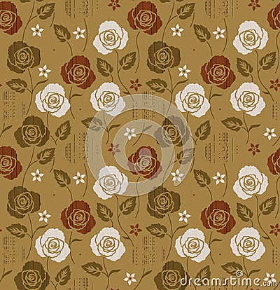 Seamless floral flower pattern Stock Photo