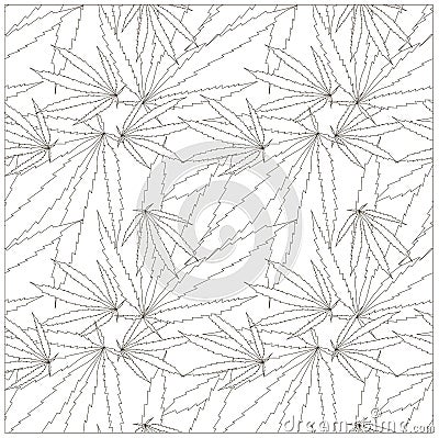 Seamless floral monochrome pattern Vector Illustration