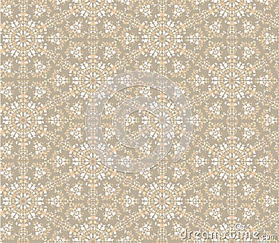 Seamless floral mosaic pattern Vector Illustration