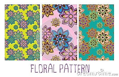 Seamless floral orient pattern Vector Illustration