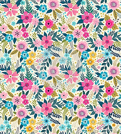 Seamless floral pattern Vector Illustration