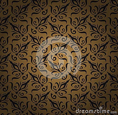 Seamless floral pattern background. Damask luxury royal style wallpaper. Damask seamless floral pattern. Cartoon Illustration