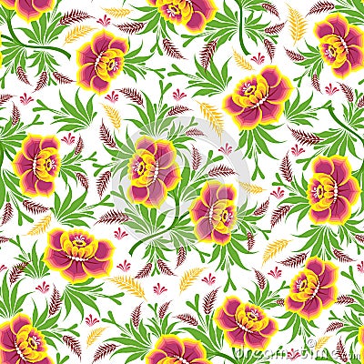 Seamless floral pattern Vector Illustration