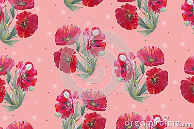 Seamless floral pattern Stock Photo