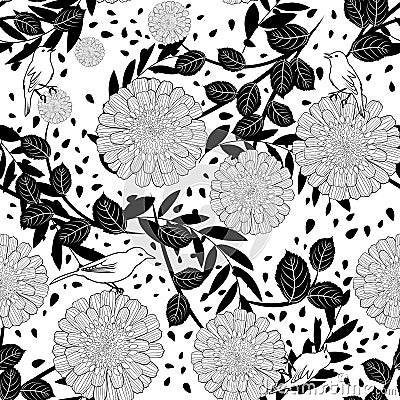 Seamless floral pattern Vector Illustration