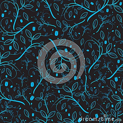 Seamless Floral Pattern in Vector Stock Photo