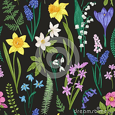 Seamless floral pattern. Vector Illustration