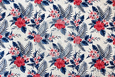 Seamless Floral Pattern on Wallpaper Stock Photo