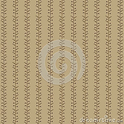 Seamless flower patterns on a straight stems on a plain background. damask floral pattern. endless pattern can be used for printin Vector Illustration