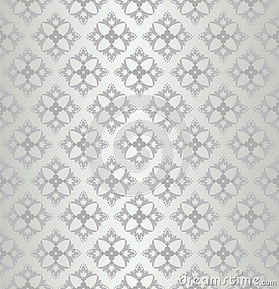 Seamless floral wallpaper diamond pattern Vector Illustration