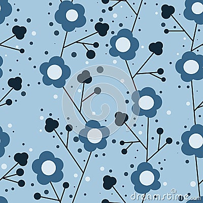 Seamless flower pattern Vector Illustration