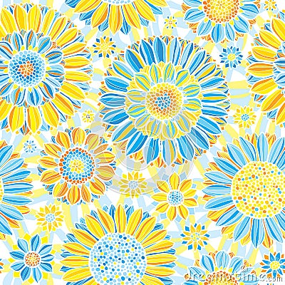 Seamless flower pattern Vector Illustration