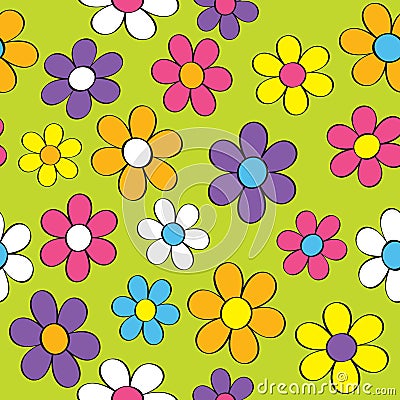 Seamless Flower Power Vector Illustration