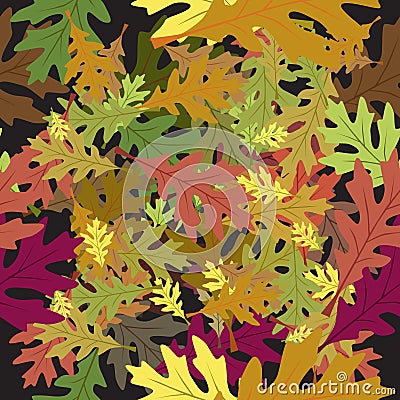 Seamless foliage leaves autumn Vector Illustration