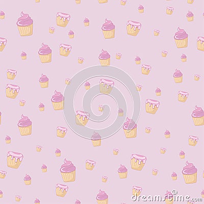 Muffin pattern Vector Illustration