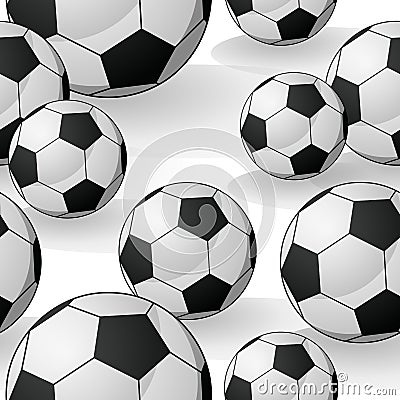 Seamless Football Pattern Vector Illustration