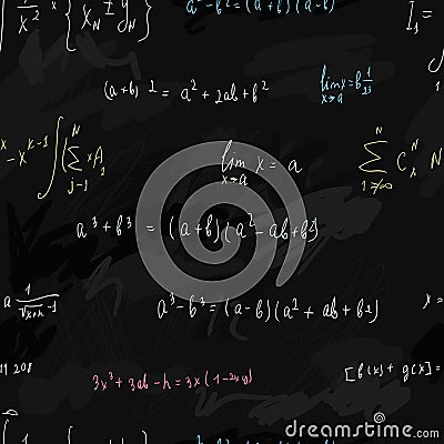 Seamless formula background Vector Illustration