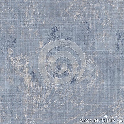 Seamless french farmhouse woven linen abstract texture. Ecru flax blue hemp fiber. Natural pattern background. Organic Stock Photo